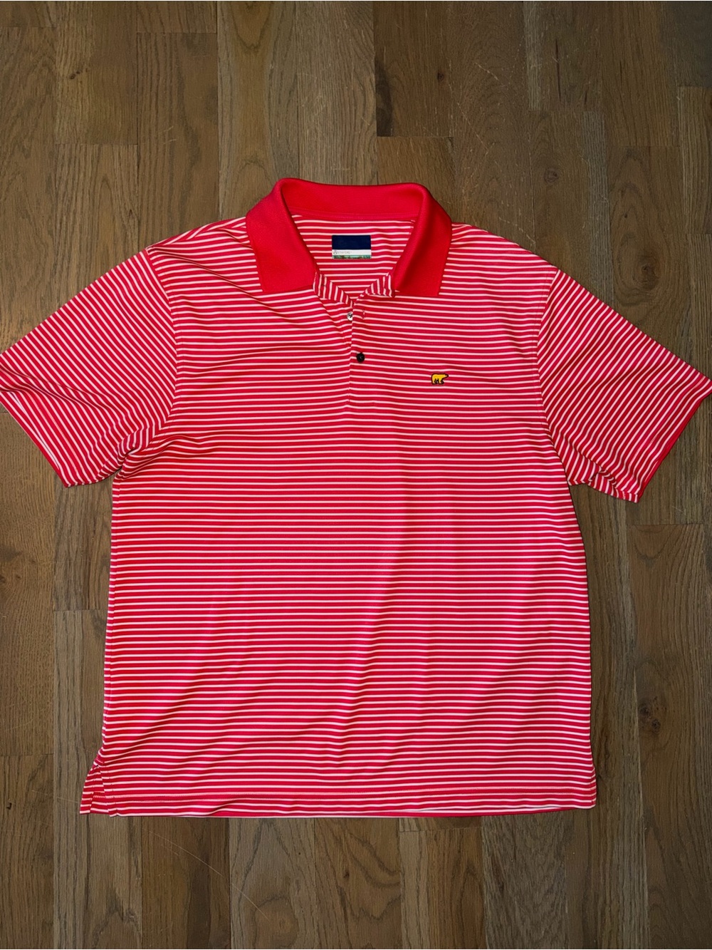 Jack Nicklaus Golden Bear Golf Polo Shirt size XL redish pink stripe performance